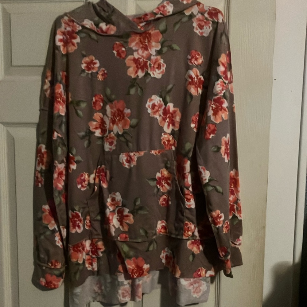 Pink Relaxed Long Sleeve Hoodie